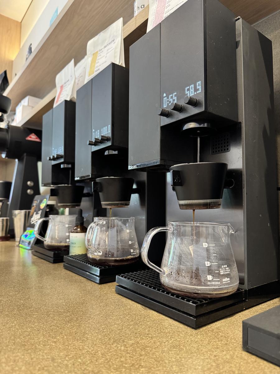 The automated pourover bar at Beta